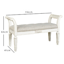 Button Tufted LeBlanc Accent Bench